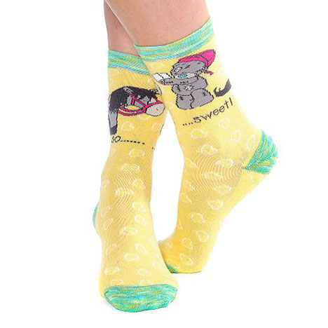 Yellow Calf Length Horse Riding Socks Size 12-3 £6.00